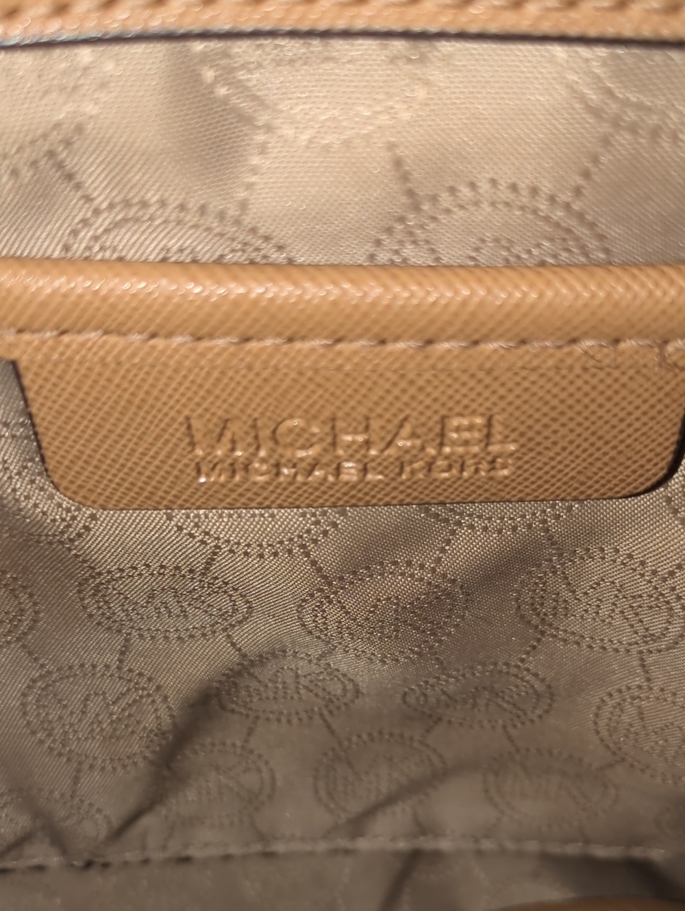 Michael Kors Tan and Black Colorblock Leather Tote with Gold Accents $95 - Picture 5 of 8